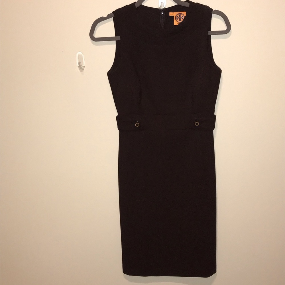 Tory Burch Brown Sleeveless Midi Sheath Dress